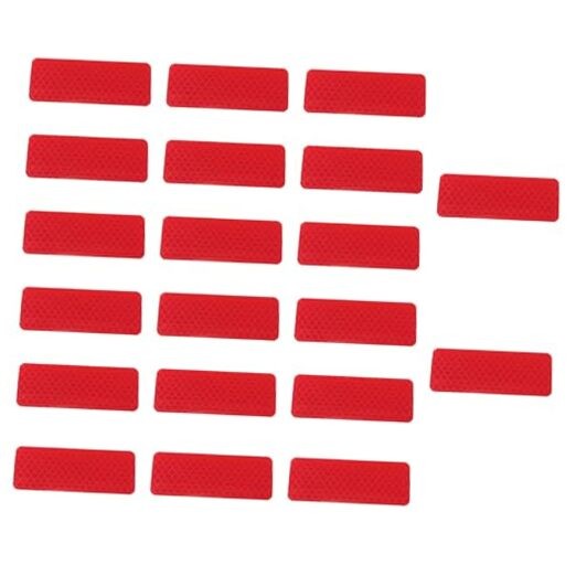 20PCS Car Safety Reflective Stickers, Waterproof Warning Reflective Tape, Red
