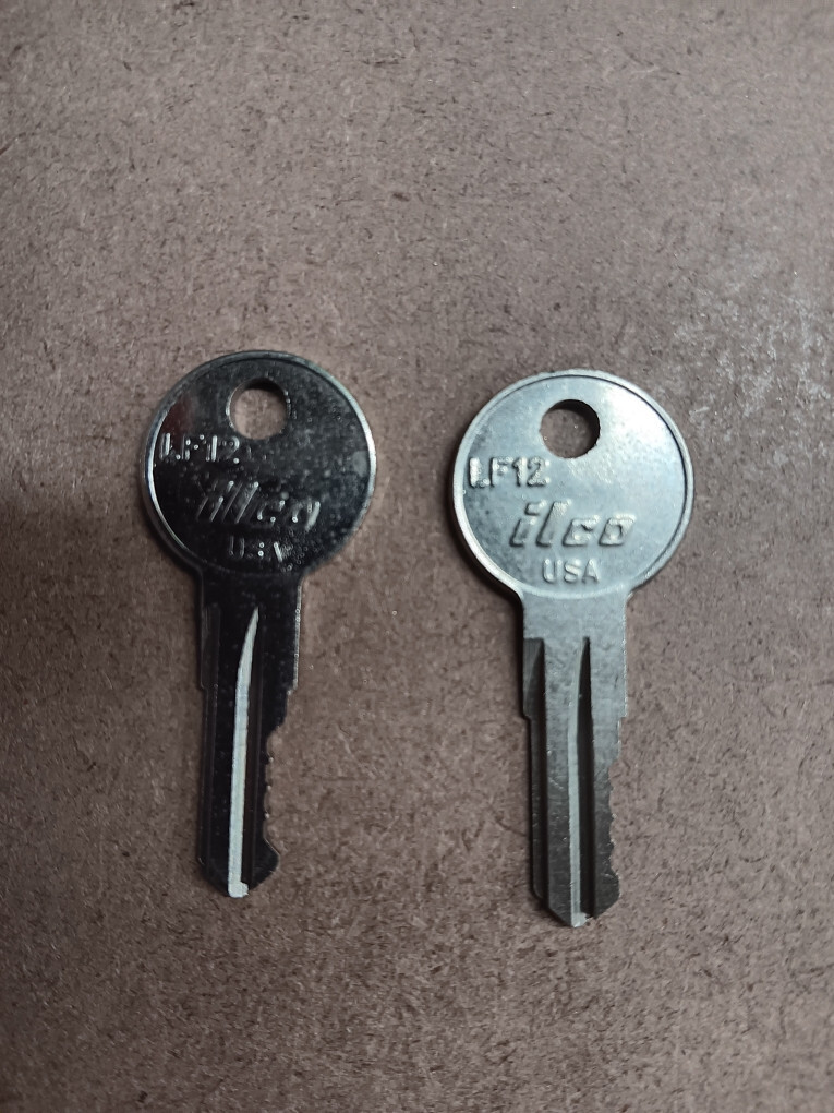 WHC A400-A600 SET OF 2 KEYS WESTERN HARDWARE HARBOR TRUCK UTILITY TOOLBOX