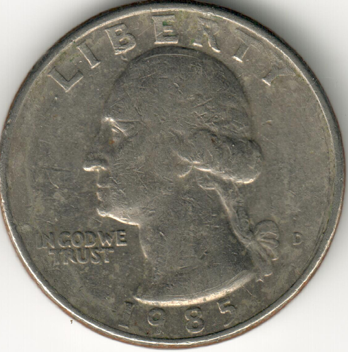 USA - 1985D - Heraldic Eagle Washington ¼ $