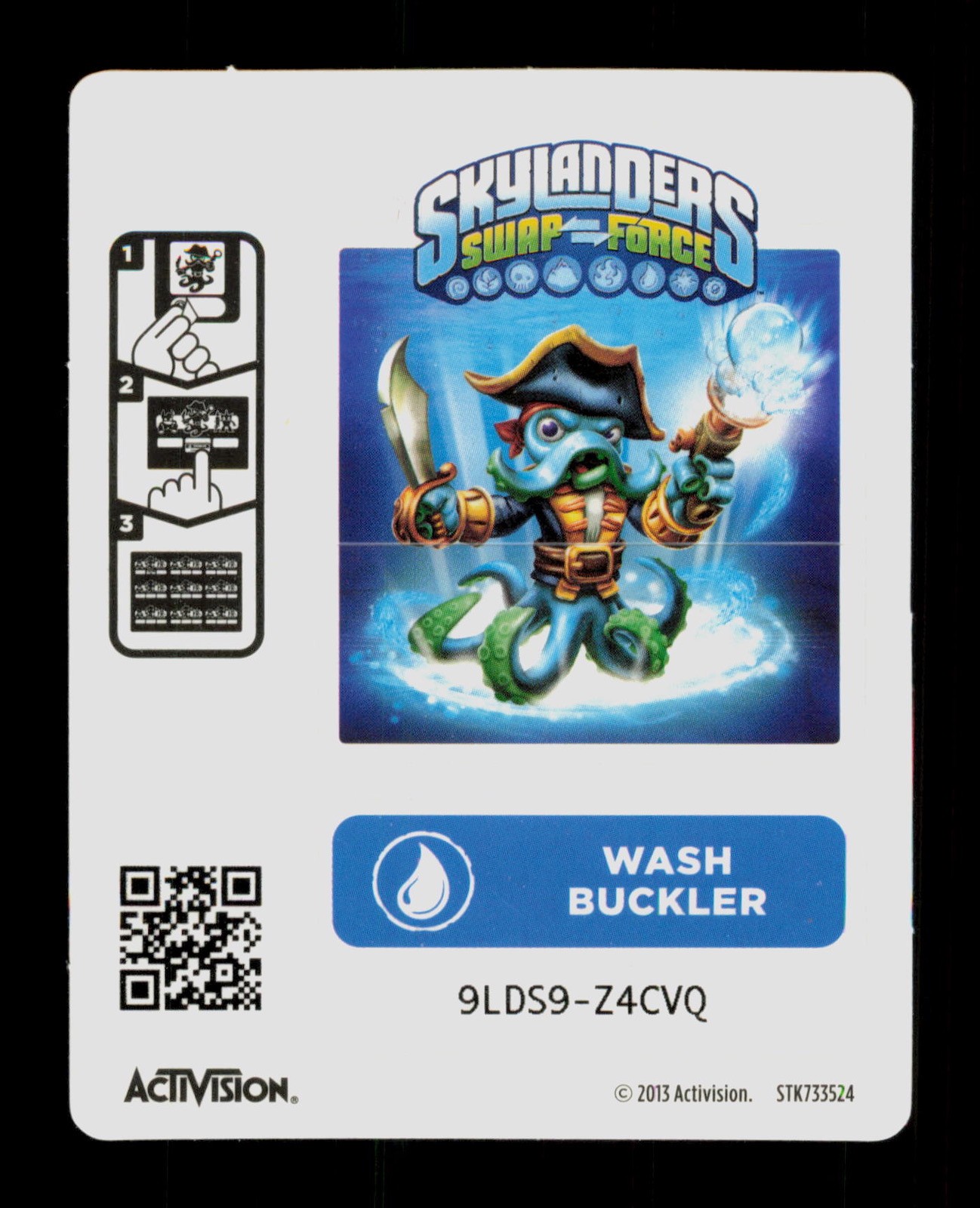 Wash Buckler Skylanders Swap Force 2013 Activision Sticker