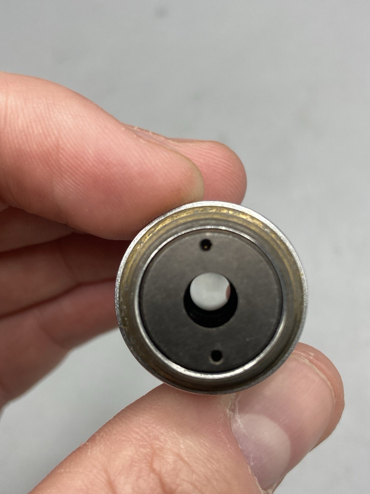 AO American Optical 40/.66 Plan Achromat Microscope Objective USA READ DIRTY