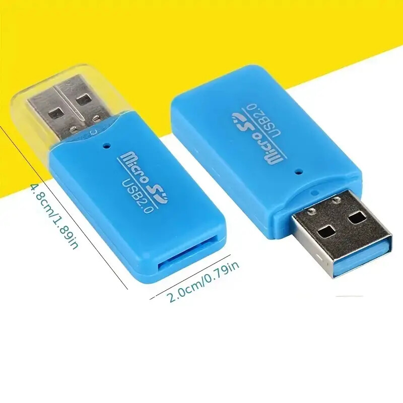 2pc Micro 2.0 USB SD Card Reader High Speed Adapter Mobile Laptop Phone