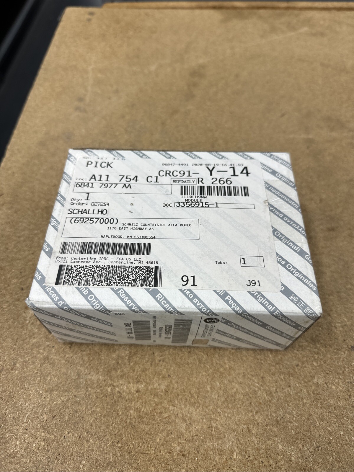 Lane Departure Warning Module Mopar 68417977AA