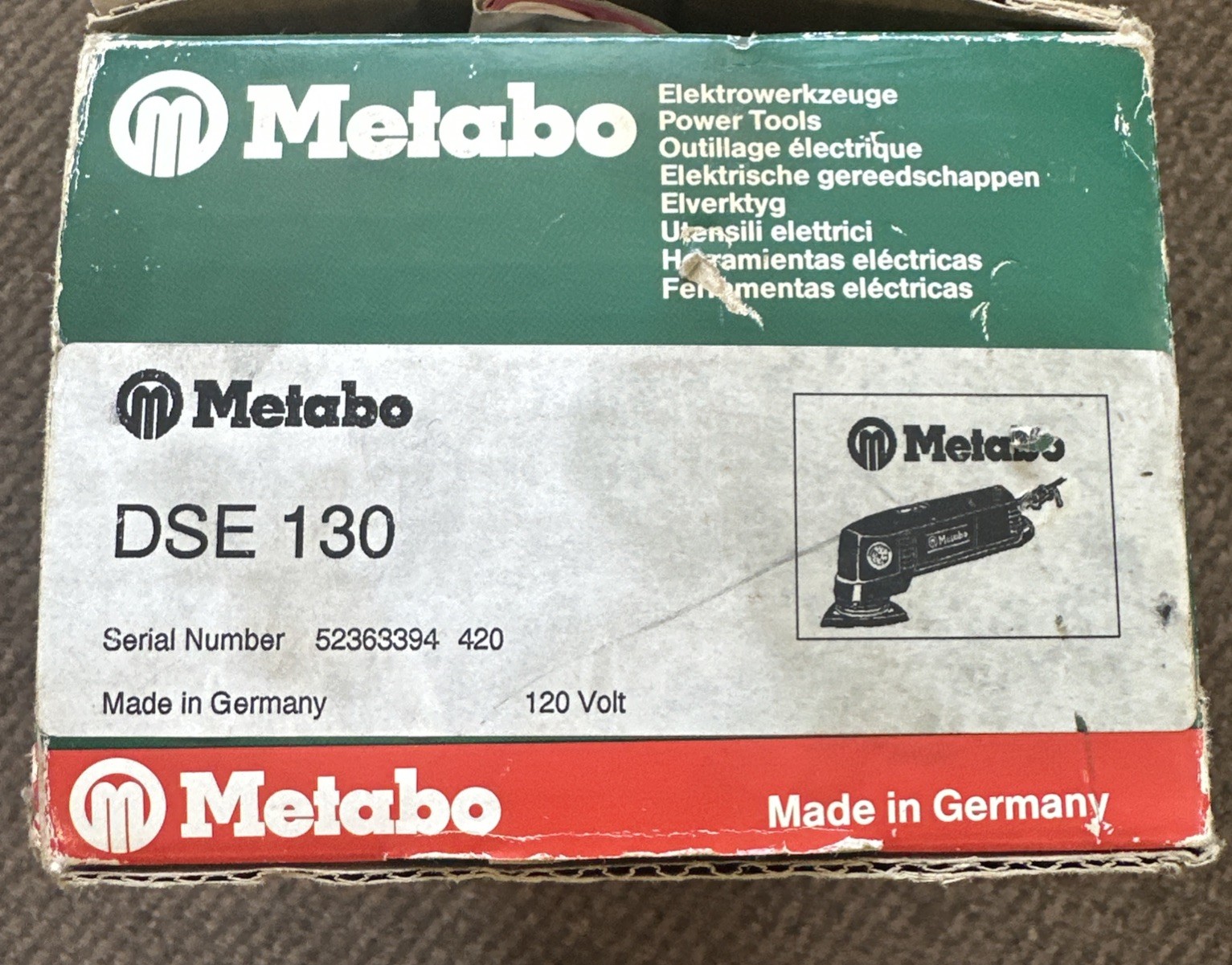 Metabo DS E 130 Triangle Variable Speed Sander Orbital Detail Works Great!!