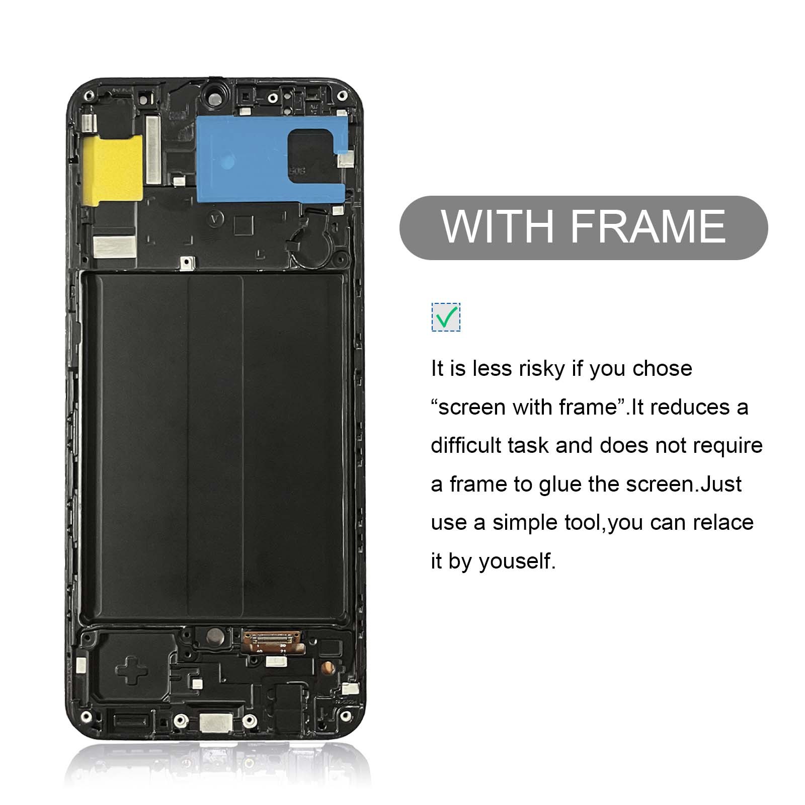 For Samsung Galaxy A50 A505U IncellLCD Display Touch Screen Replacement Frame
