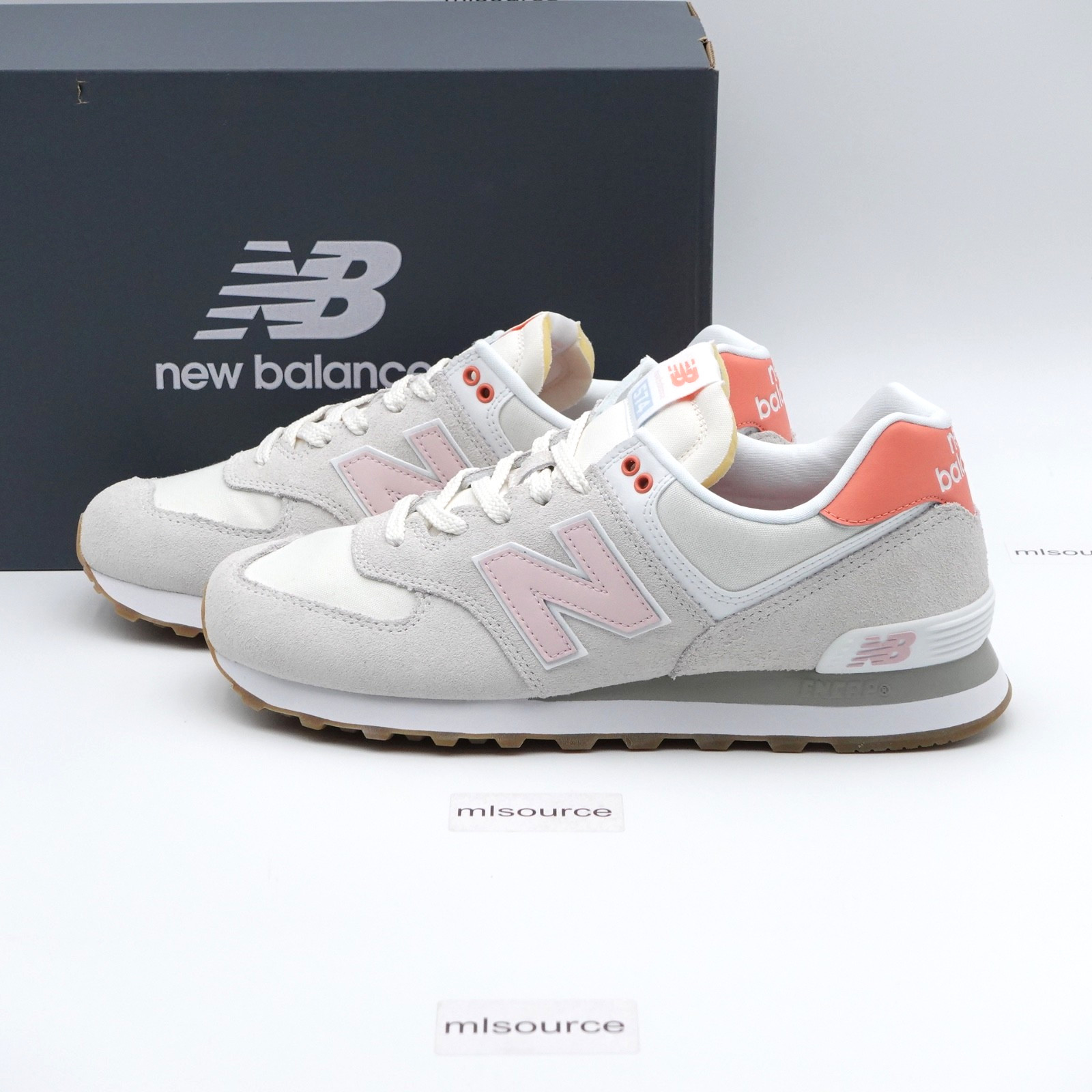 Size 10 Women's / 8.5 Men's New Balance 574 Suede Sneakers WL574IPK Reflection