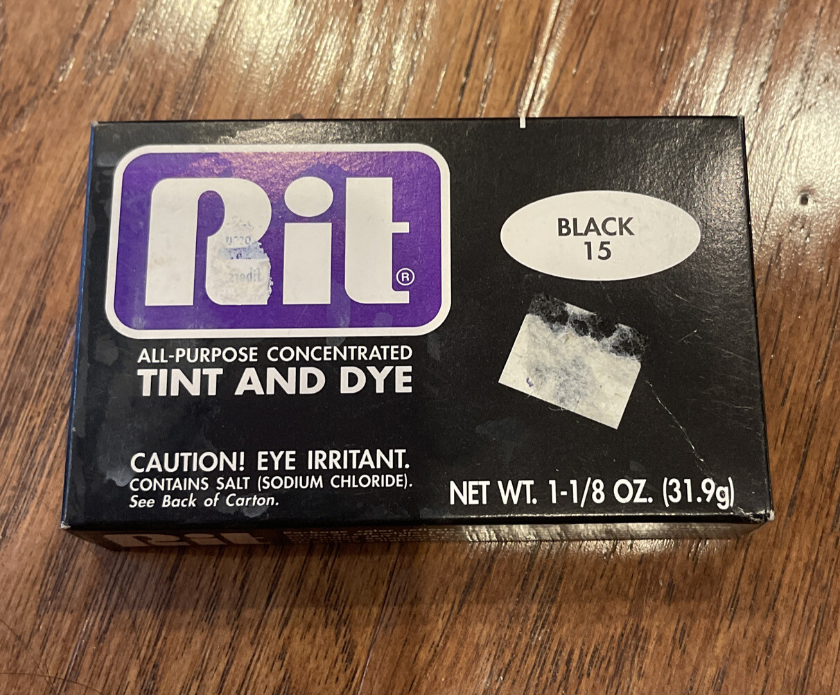 Vintage Rit Tint And Dye Black 15 All Purpose Concentrated 1 - 1/8oz