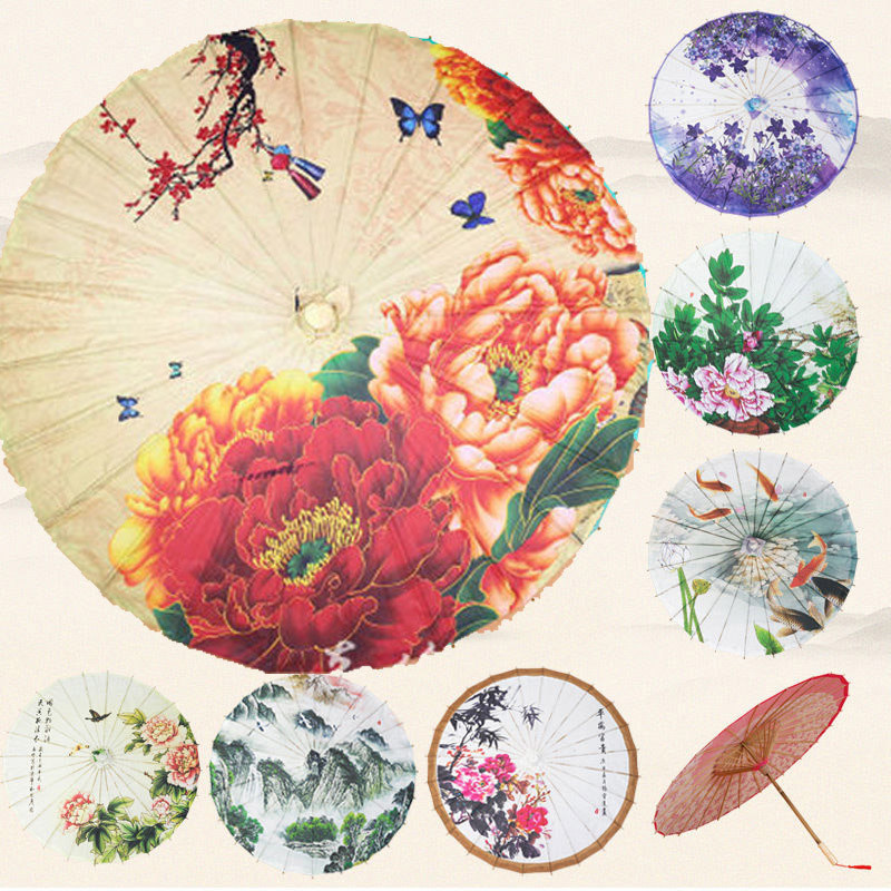Chinese National  Handmade Oil Paper Umbrella Parasol Dance Perform Wedding Prop