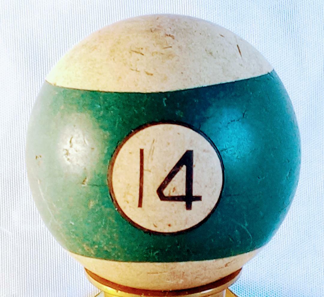Antique Clay Billiard Pool Ball #14