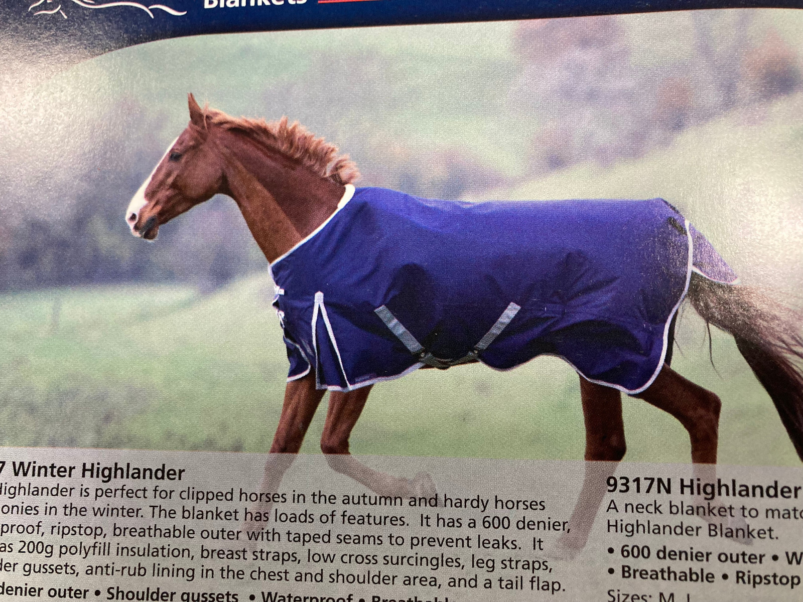 SHIRES EQUESTRIAN HIGHLANDER RUG 200 GRAM(SIZE 87")(BRAND NEW)