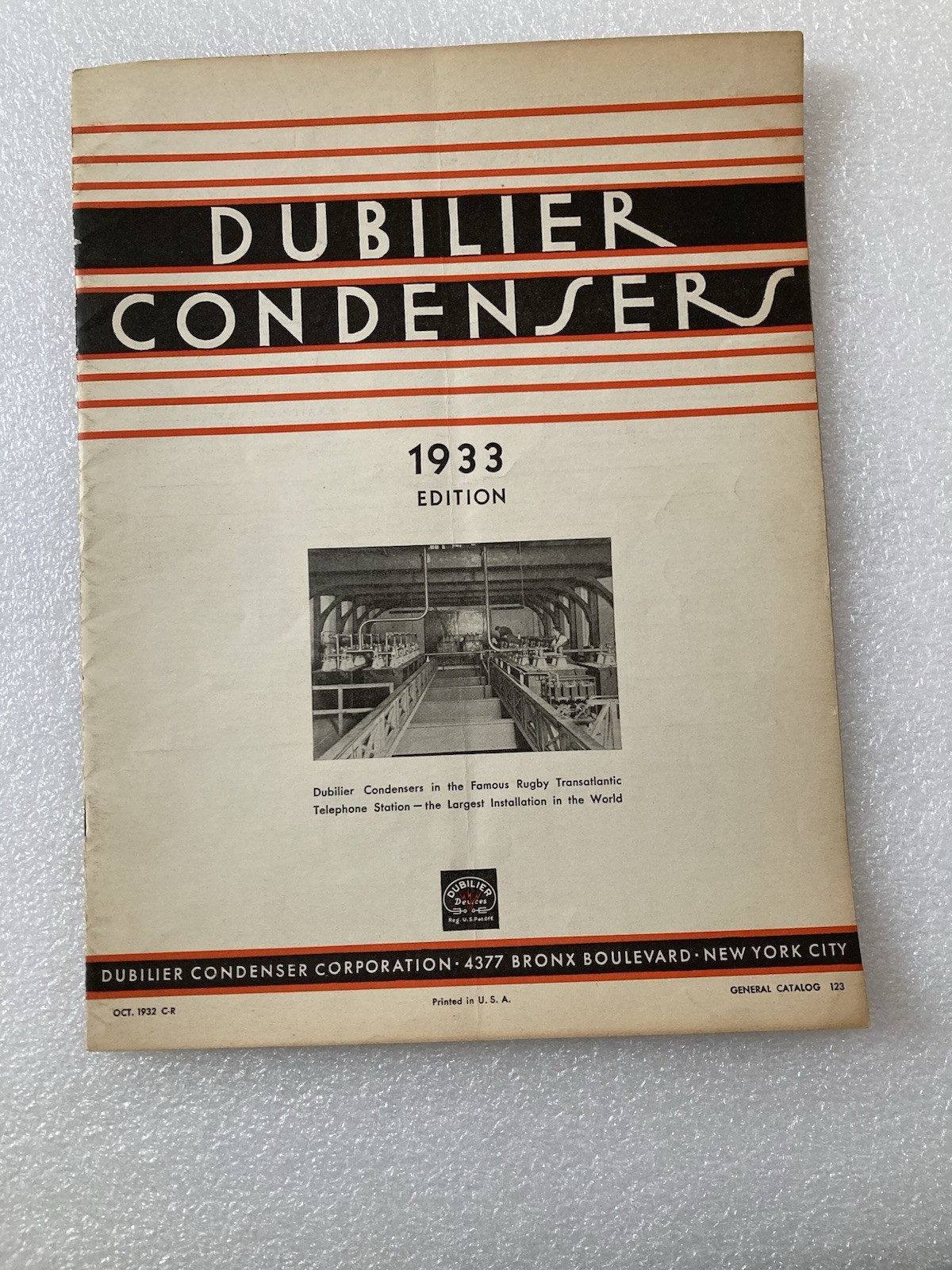 Dubilier Condensers - 1933 Catalog