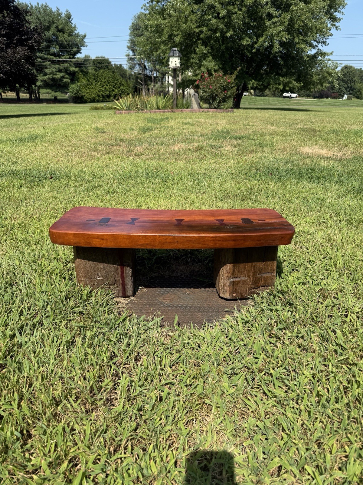 Dwarf Cherry Wood Bench