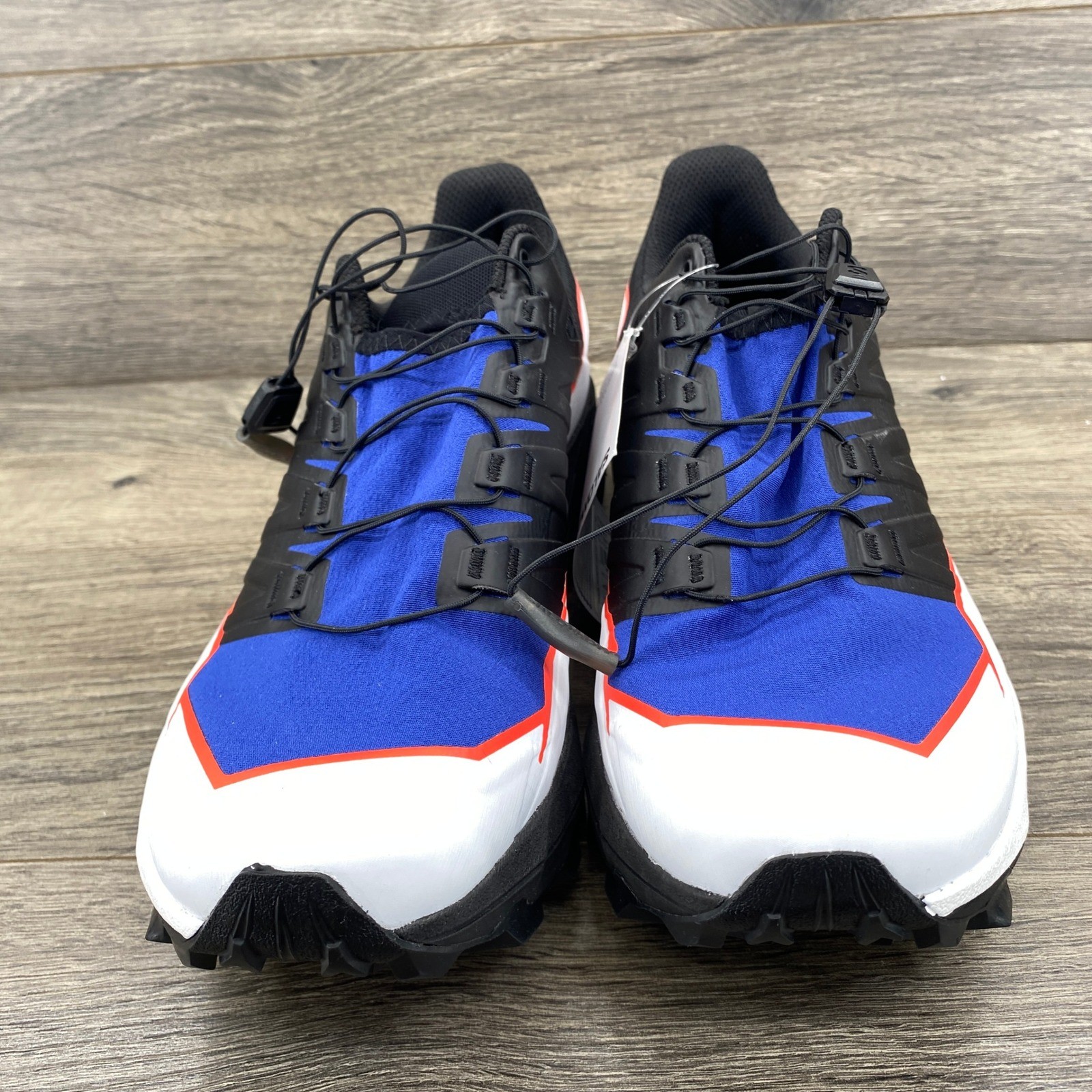 Salomon Thundercross Trail Running Shoes Men's Size 10 Wide Black Blue Orange