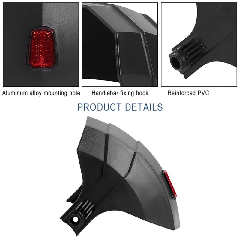 Rear Guard Safe Attachments Easy Setups Scooter Mud Guard With Reflective Strips
