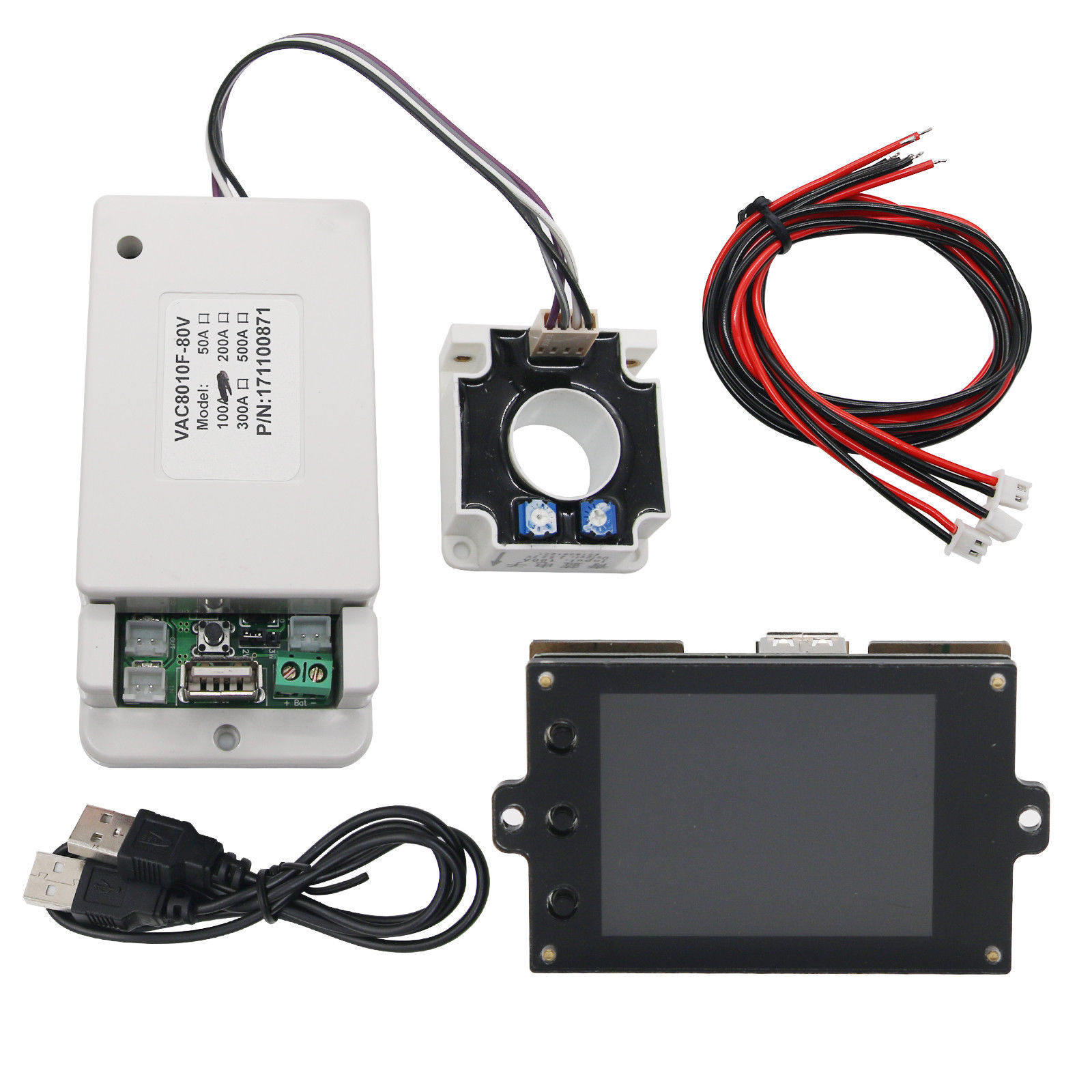 DC 120V 100A Volt Amp AH SOC Battery Monitor Wireless Meter Remaining Capacity