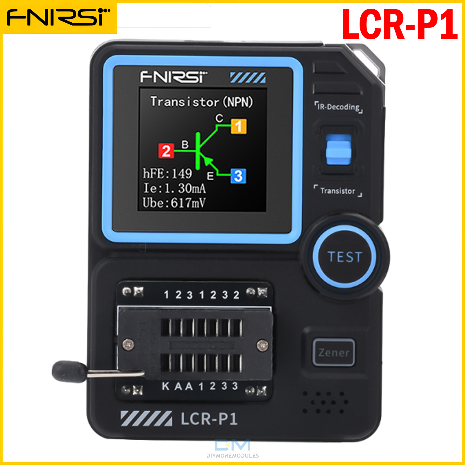 FNIRSI LCR-P1 Transistor Tester Diode/Triode MOSFET NPN PNP SMD/LCR ESR Meter