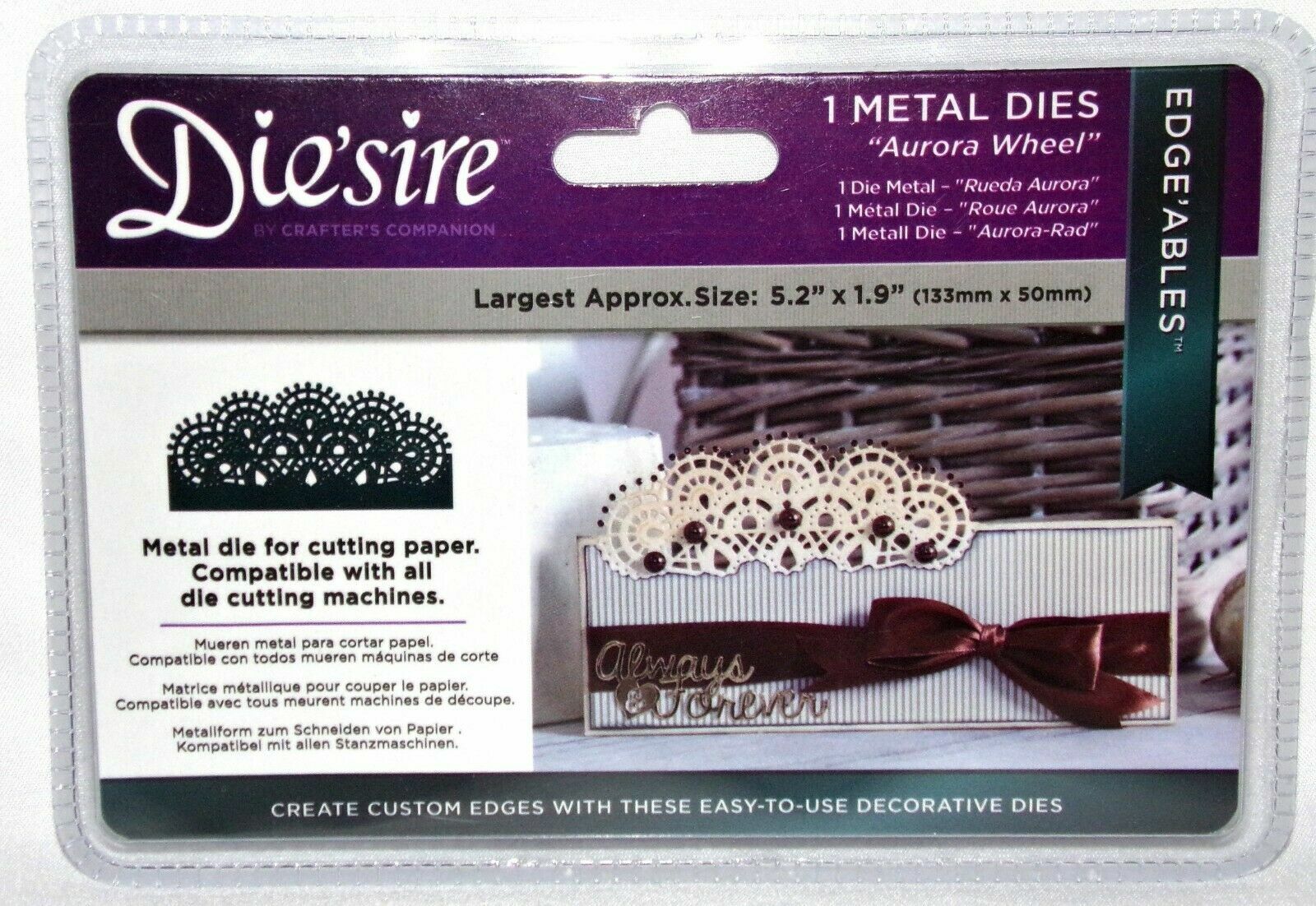 Edgeable Diesire Aurora Wheel Die 1pc All New by Crafters Companion Free Ship
