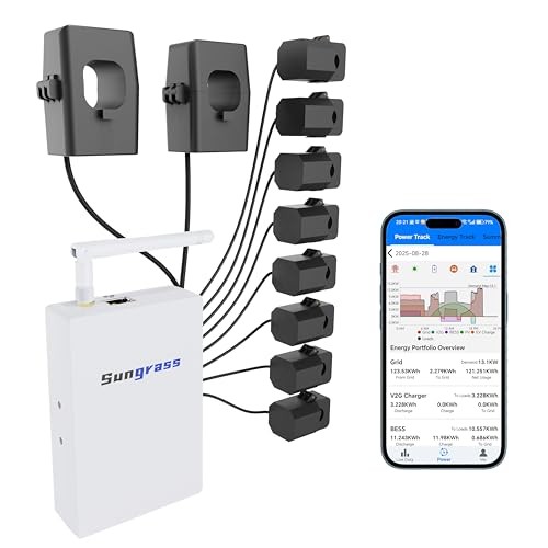 Sungrass eMonHub Home Energy Monitor Real Time Electricity Usage: 10 Circuits