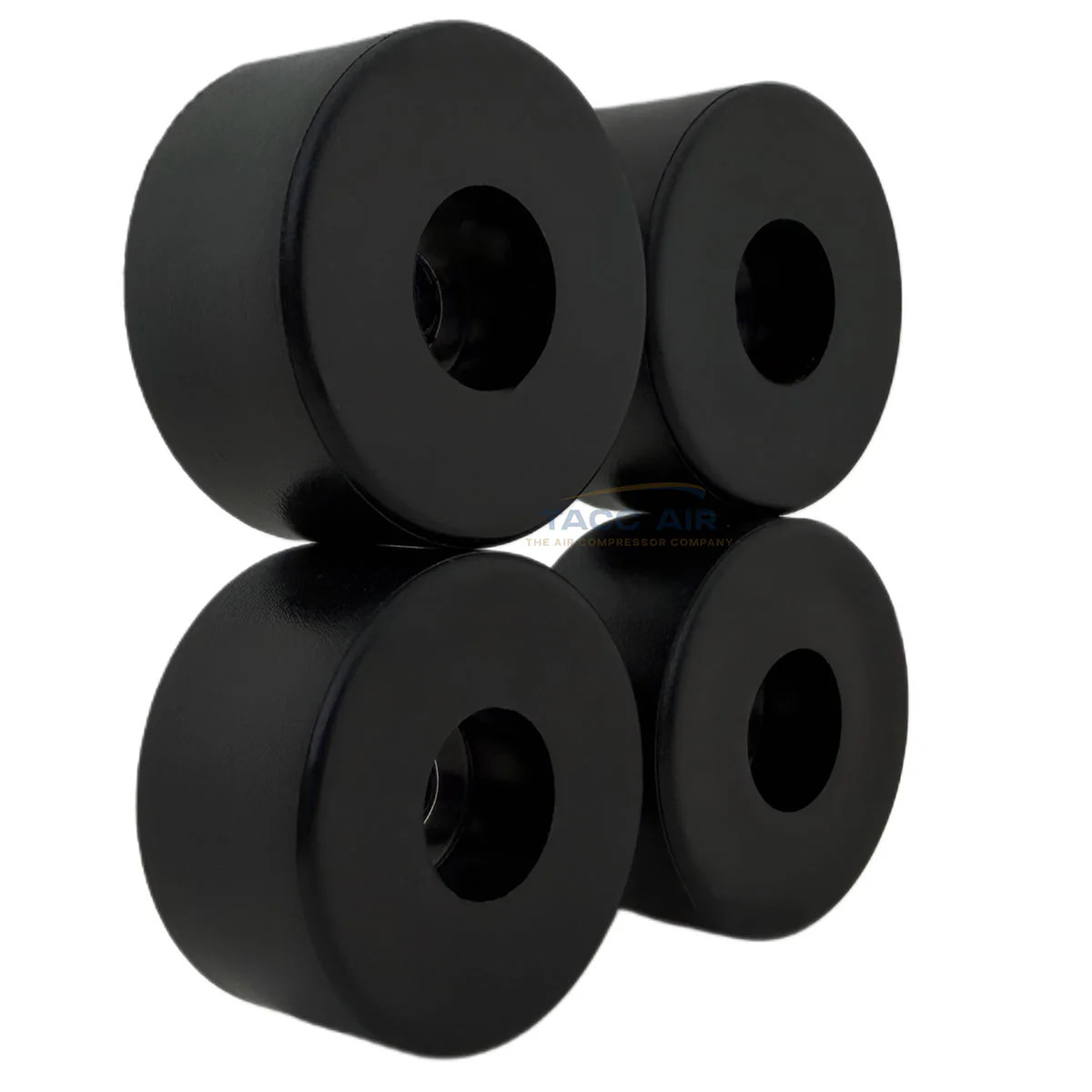 4 PC Pack 1.5" x 3/4" Round Air Compressor Rubber Feet / Foot Vibration Pad Set
