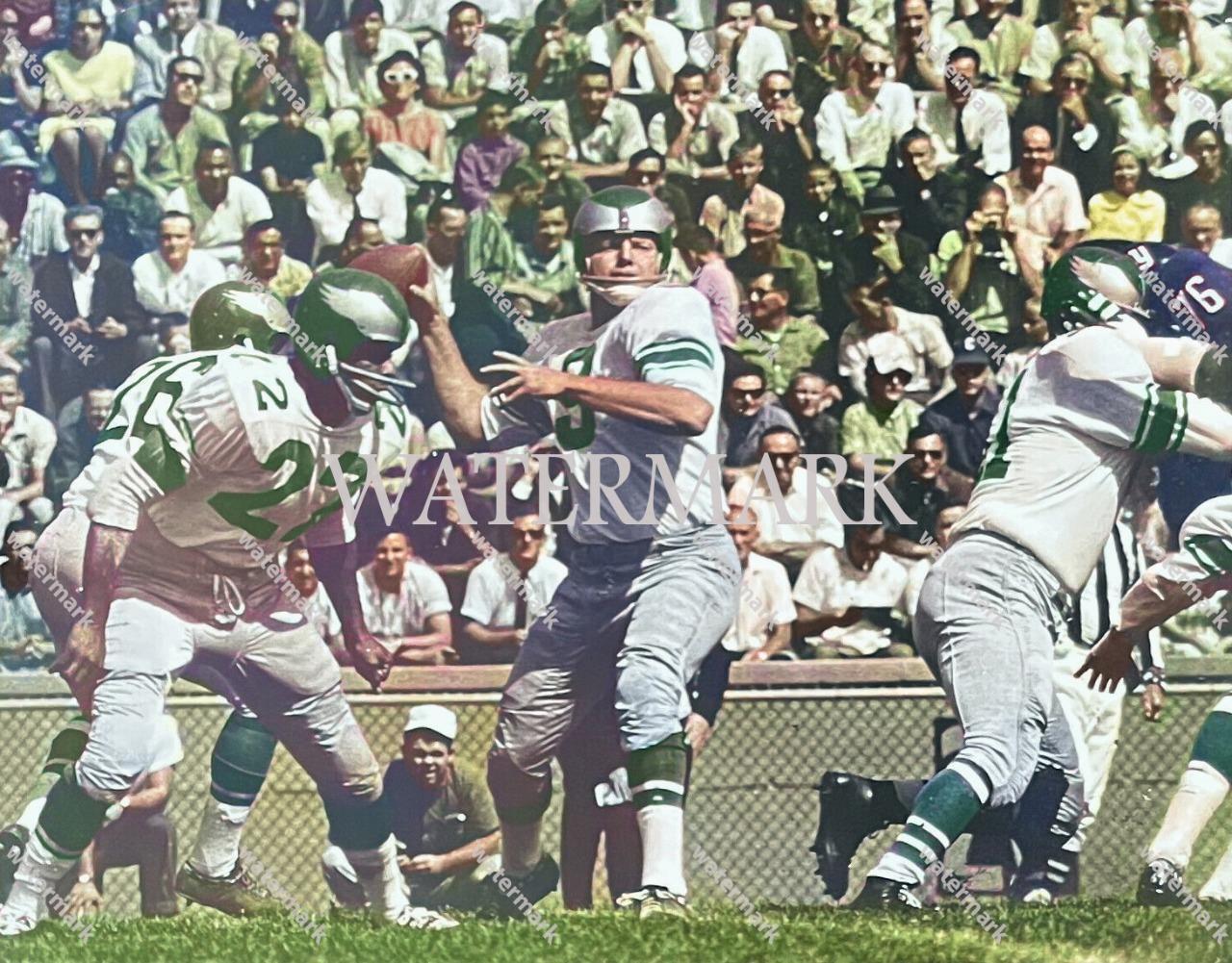 GQ295 Sonny Jurgensen Philadelphia Eagles 8x10 11x14 16x20 Colorized Photo