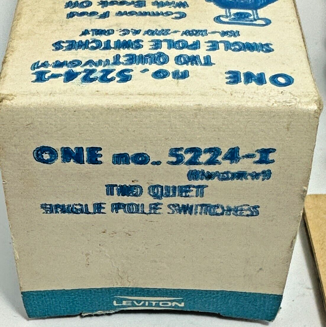 Leviton 5224-1 Single Pole Switch TWO SWITCHES Quiet