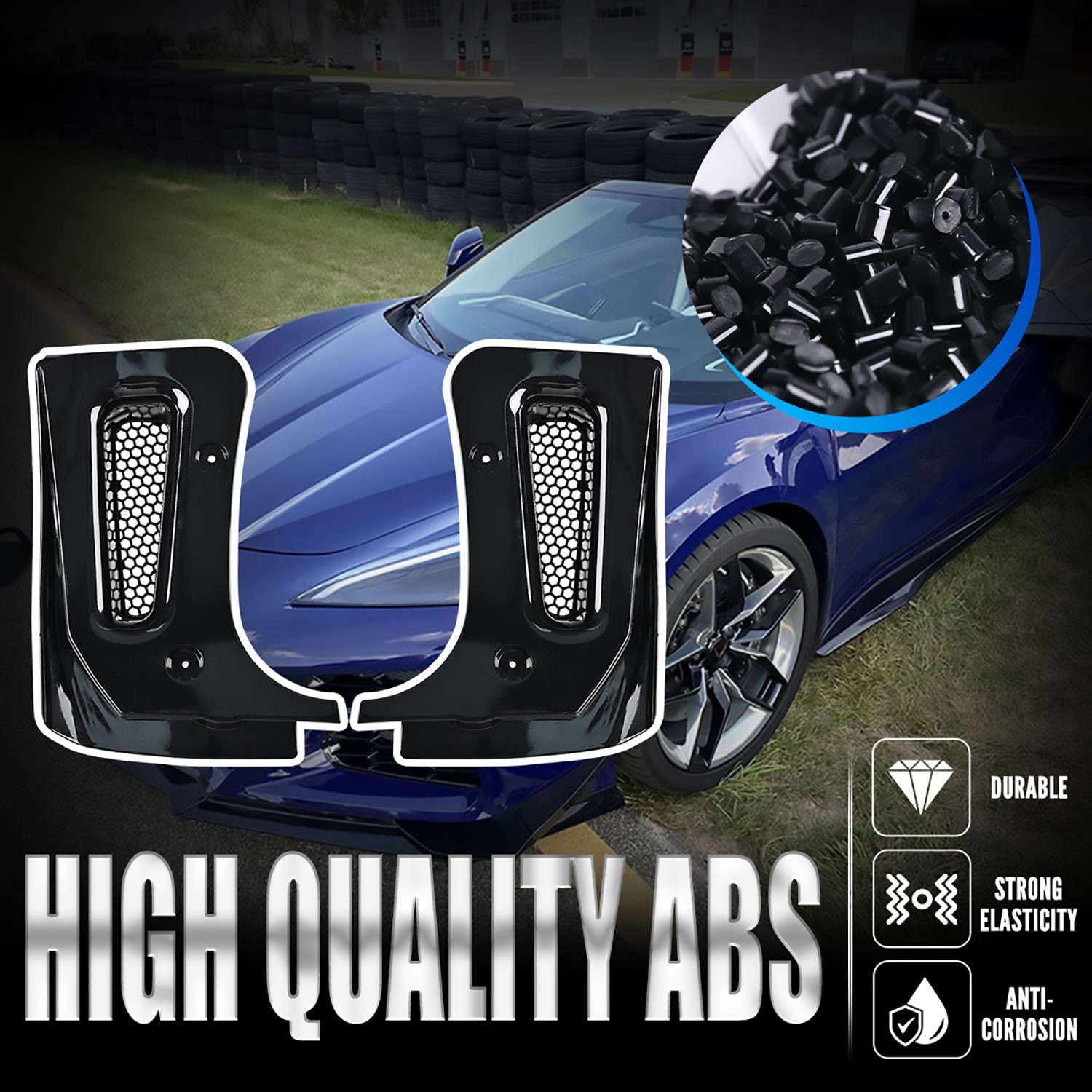 Carbon Flash XL Extended Fender Guards Mud Flaps For Corvette C8 Z06 E-Ray 2023+
