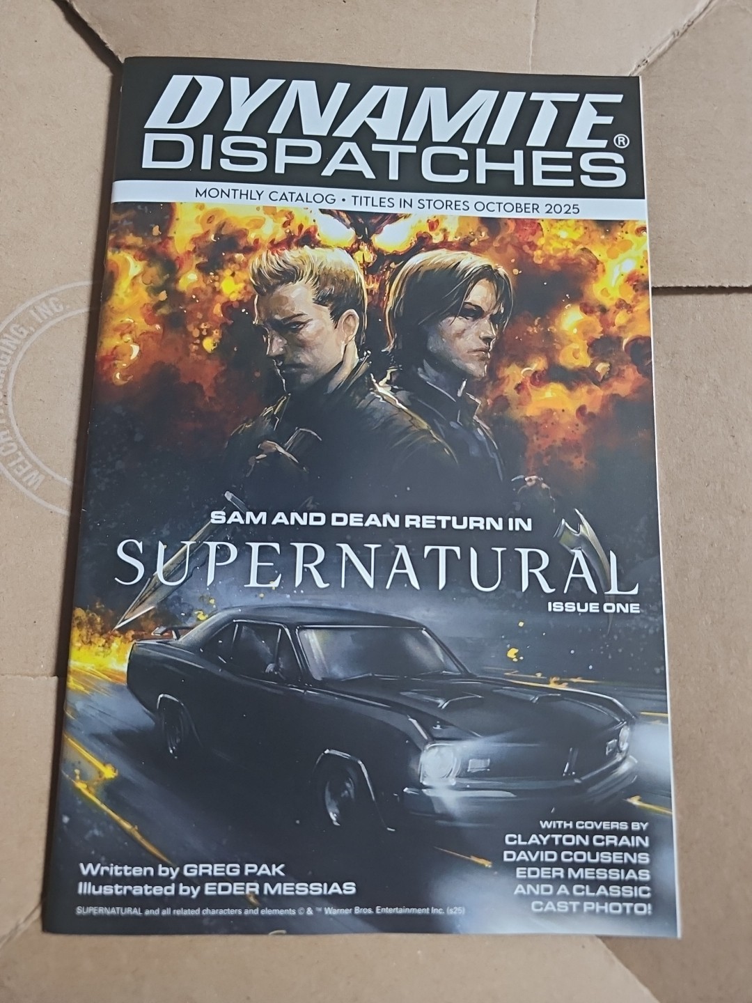 Dynamite Dispatches October 2025  Promotion Catalog Crain Cover Supernatural