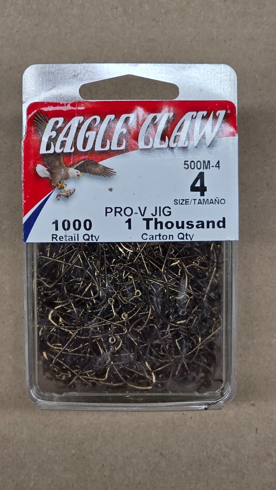 Eagle Claw 500M-4 Pro-V Jig Hooks Bronze 1000ct Box
