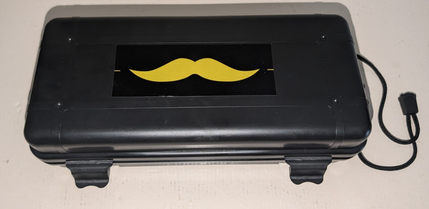 Black Flashy, Durable Handsome Man Torch Flashlight With Mustache