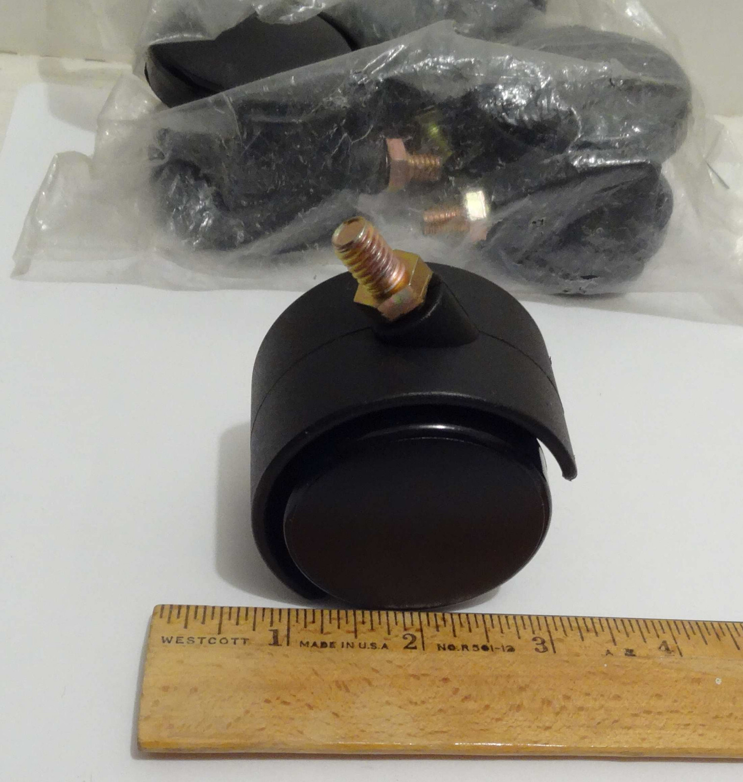 Office Chair swivel Casters New Black  Set of 4  7/16" threaded stem, 2" wheel
