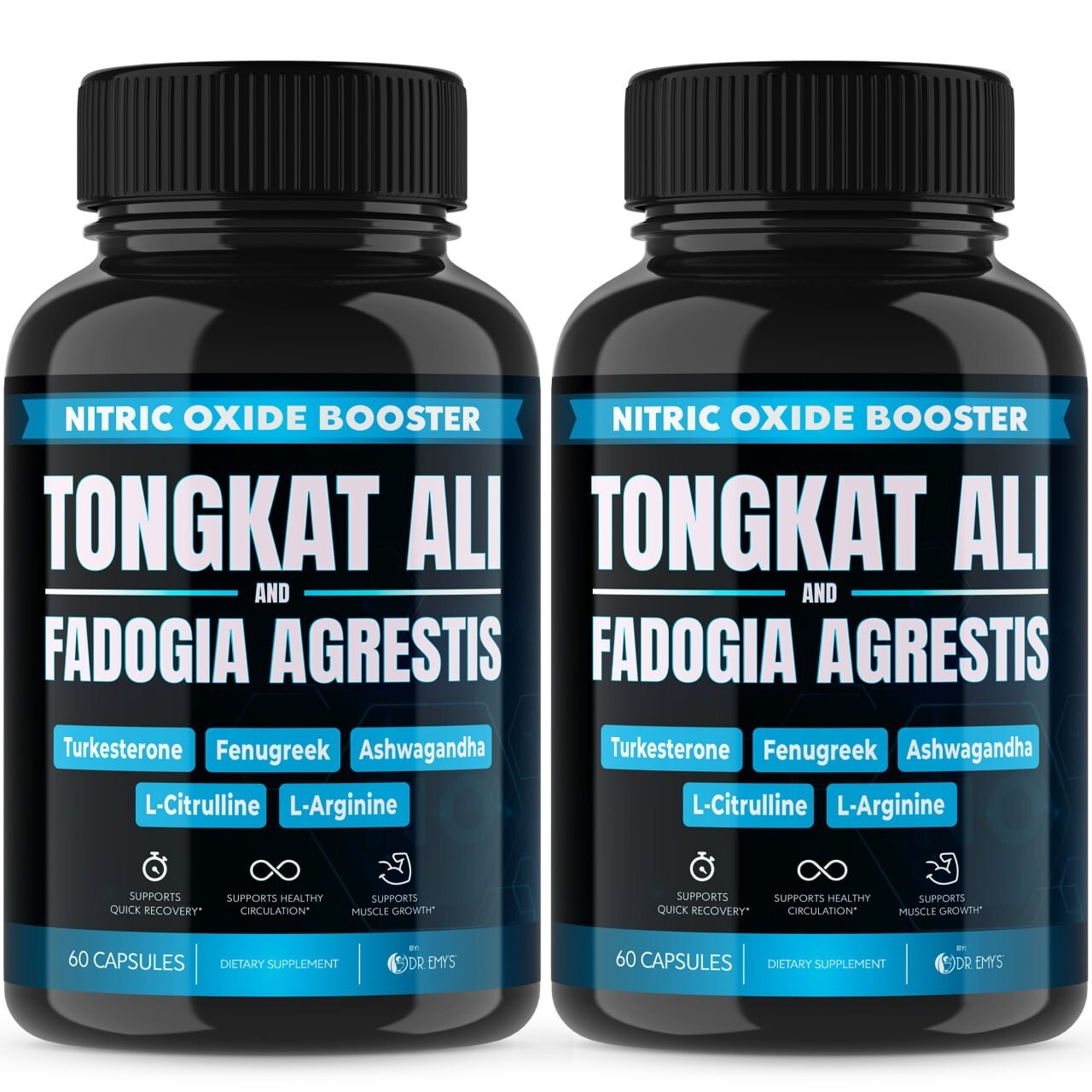 (2 Pack) Testosterone Supplement Booster Capsules Blood Flow Nitric Oxide