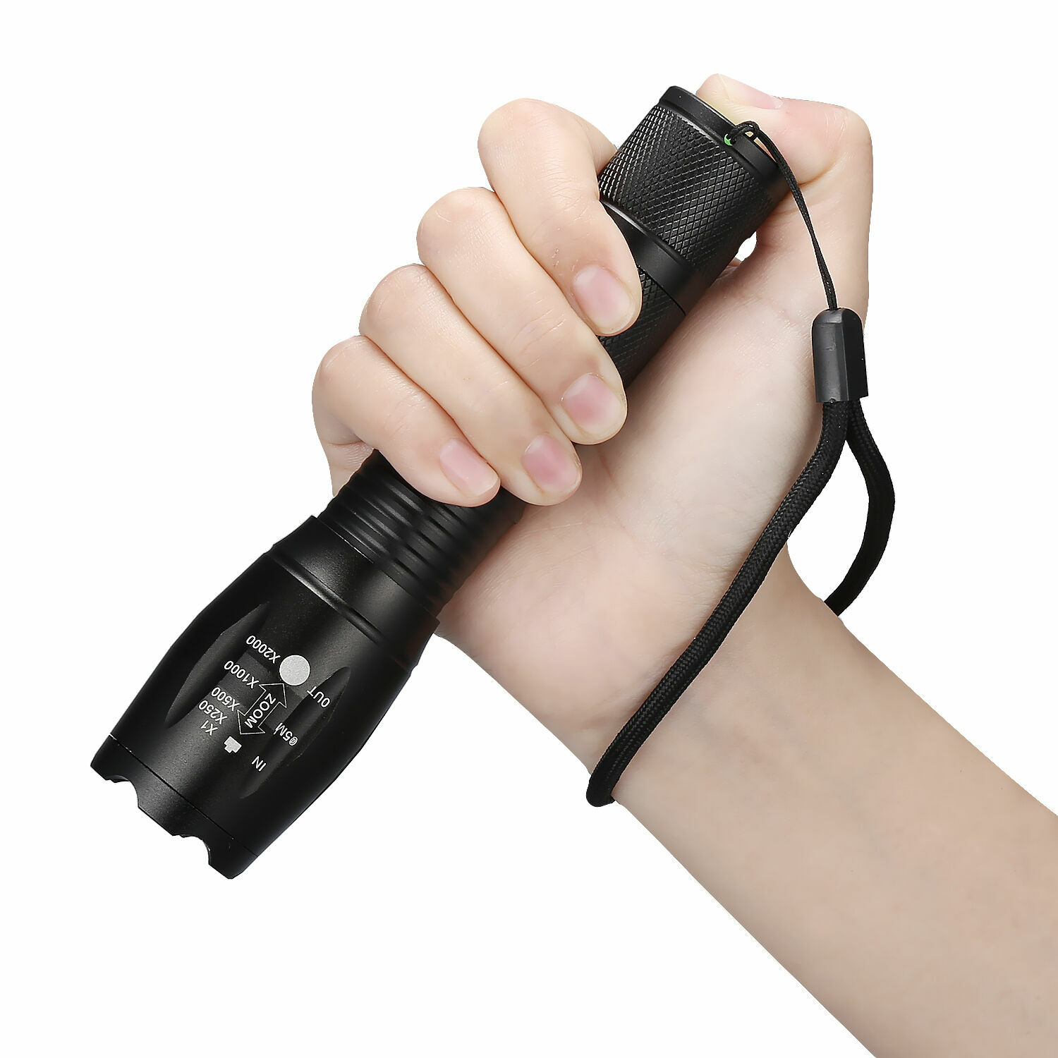 3 x Tactical 18650 Flashlight High Powered 5Modes Zoomable Aluminum