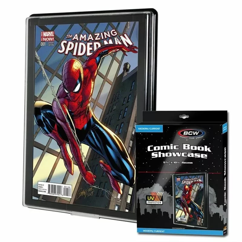 BCW Comic Book Showcase Wall Mount Framed Display Case Modern/Current Size