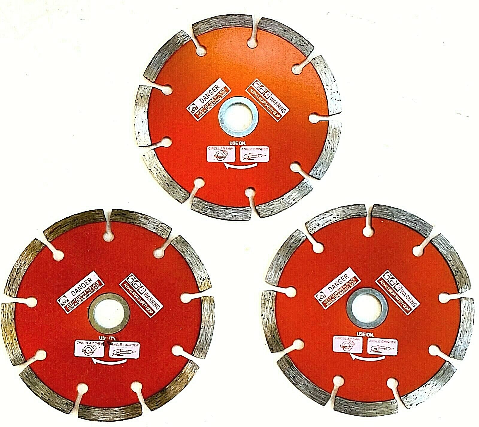 3Pack 4-1/2-Inch Diamond blade for Circular Saw with 5/8-Inch Arbor