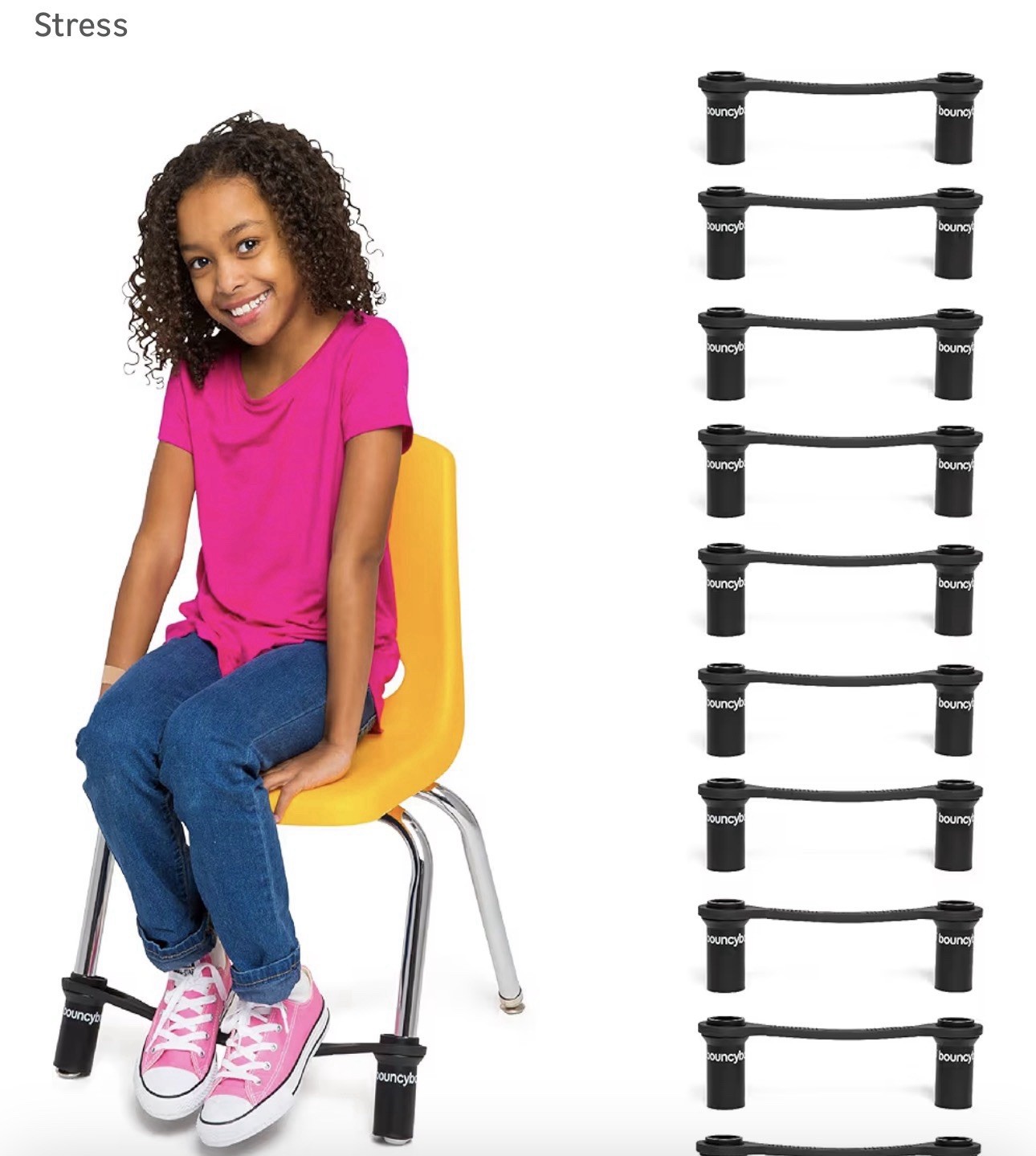 Bouncyband Original Bouncy Bands for Chairs, Black
