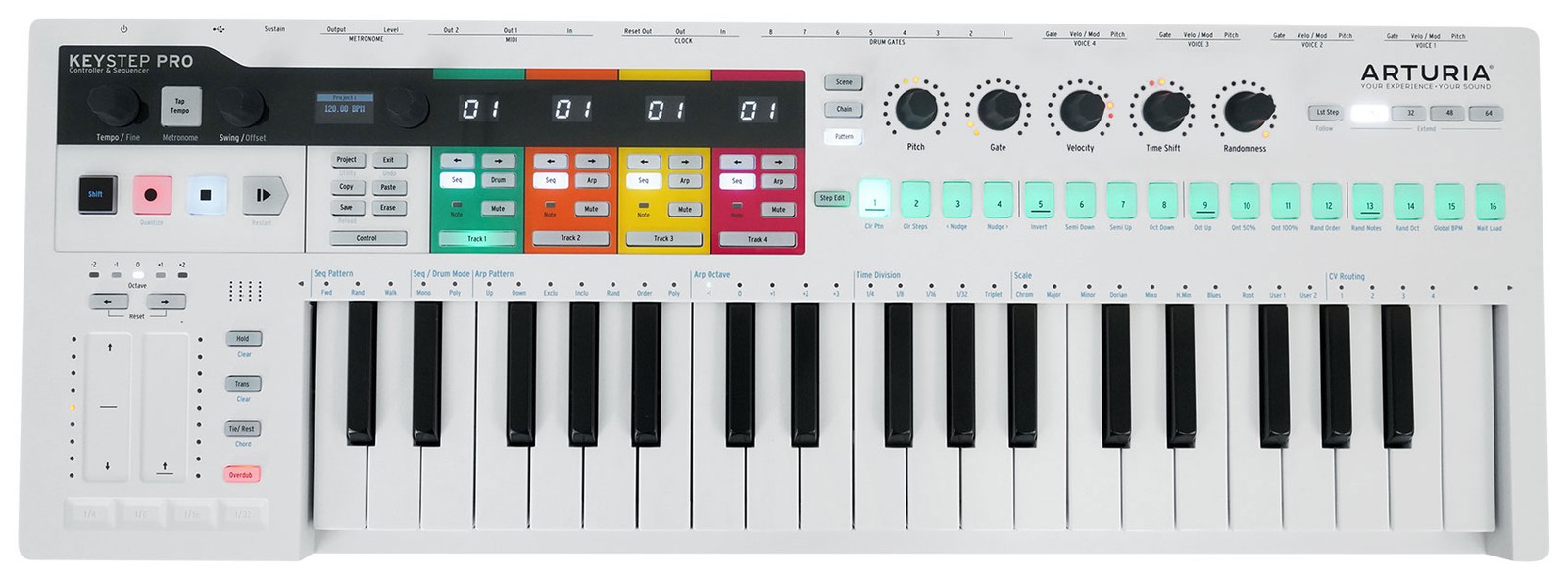 Arturia Keystep Pro Sequencer 37-Key Midi USB Keyboard Controller+Air Lift Bench