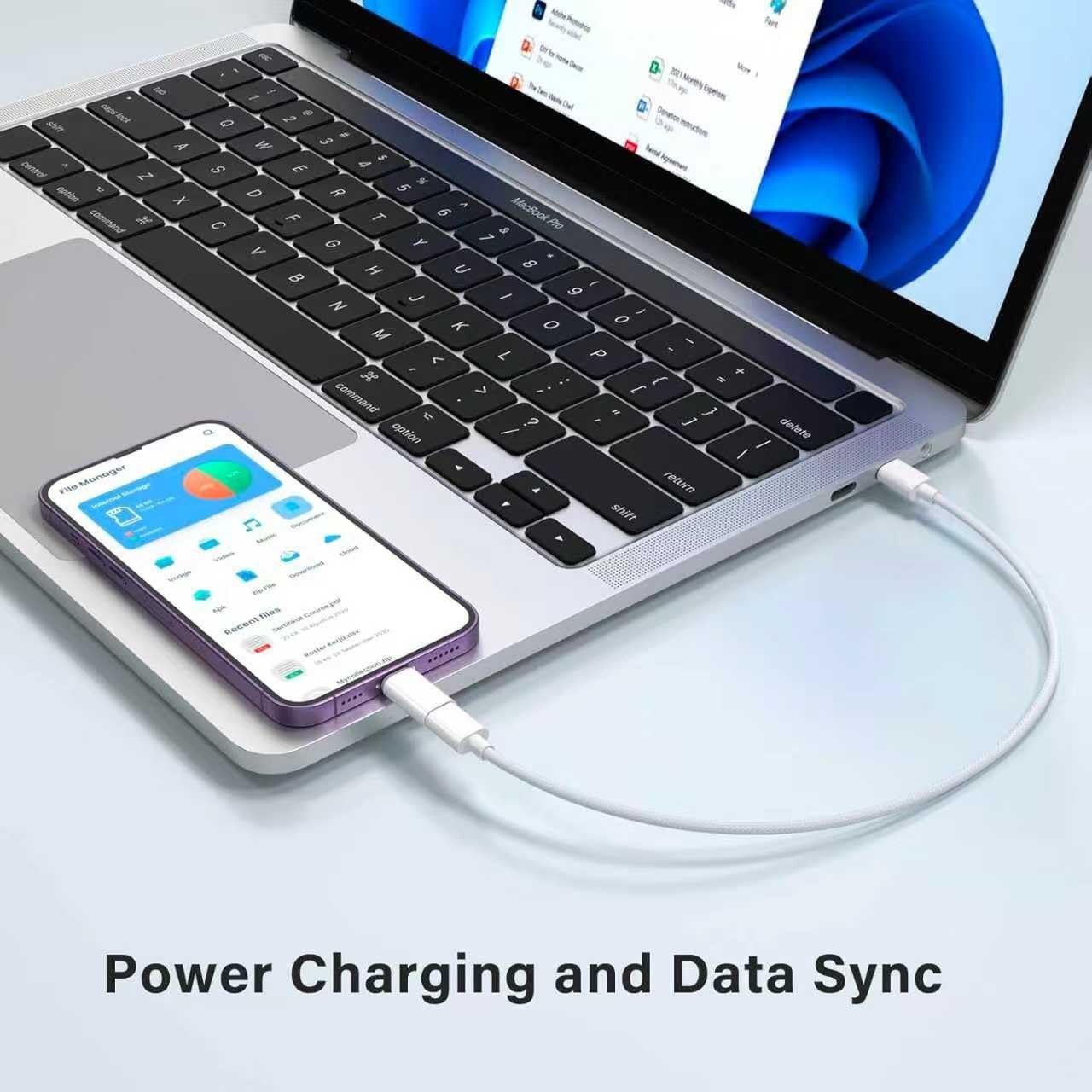 MFi Certified 27W USB C to Lightning Adapter (2 Pack) - Fast Charging White