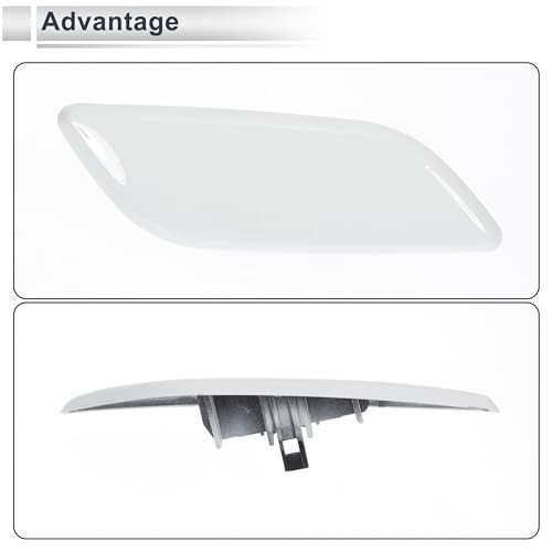 Front Bumper Headlight Washer Nozzle Cover Cap for Mazda 3 M3 Right Side White