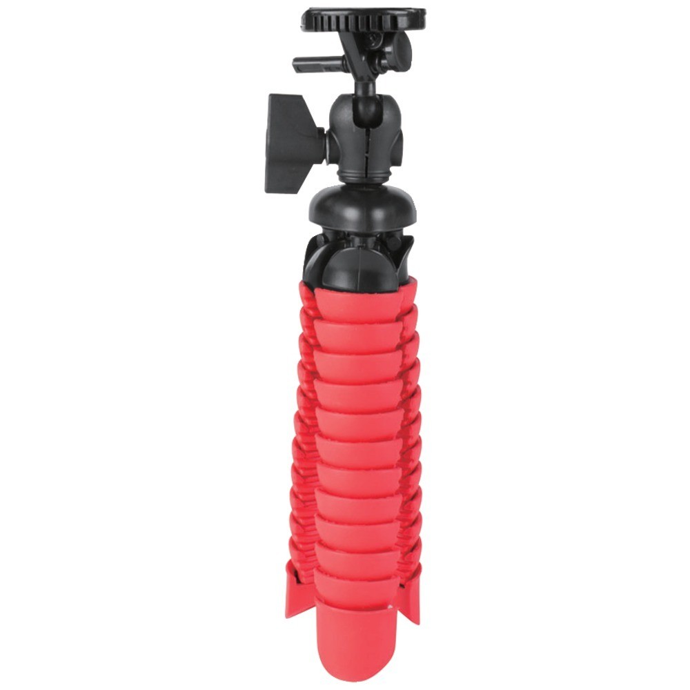 Deco Photo 12-Inch Compact Rubberized Spider Tripod & Support, Large (Red) SP12-