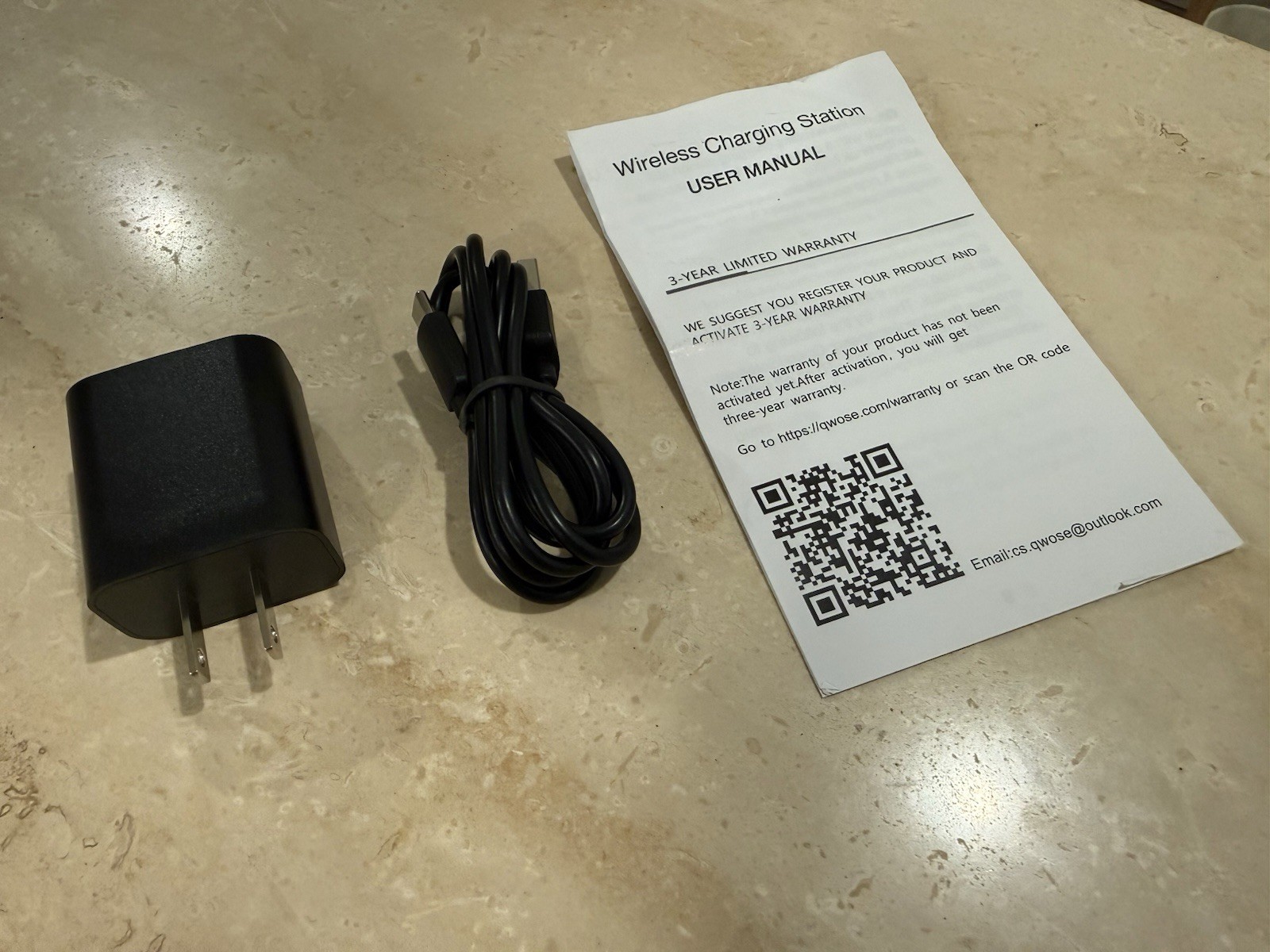 3-in-1 Wireless Charging Station Fast Charging Dock For Apple/Android Device BLK