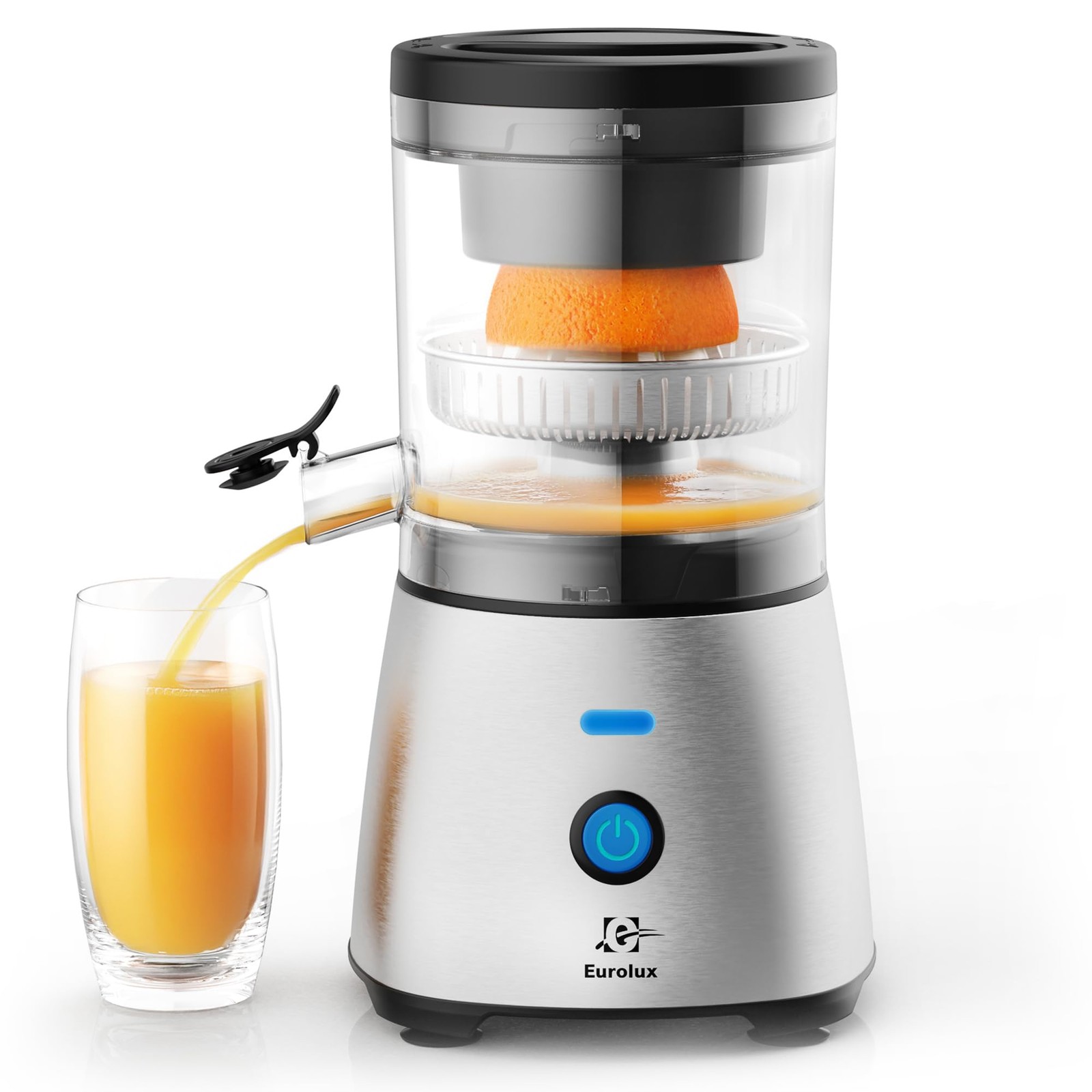 Eurolux Electric Citrus Juicer Stainless Steel | Full-Size,