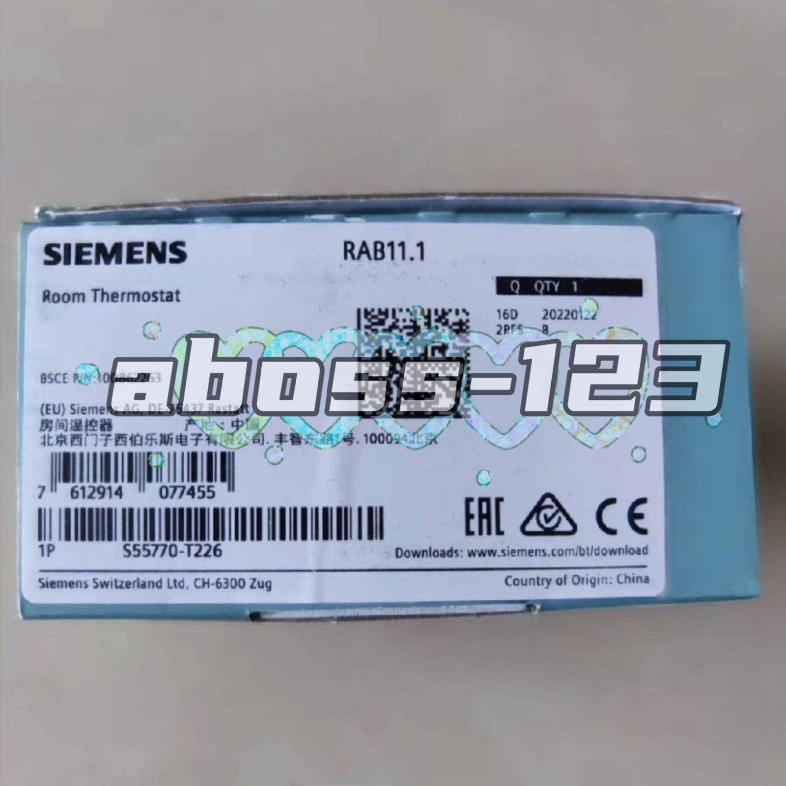 SIEMENS RAB11.1 Temperature Controller Switch#1pcs New In Box