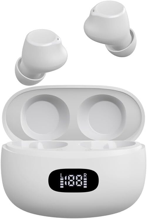 Bluetooth Earbuds Headset 5.3 Wireless Noise Cancelling with Charging Case TWS