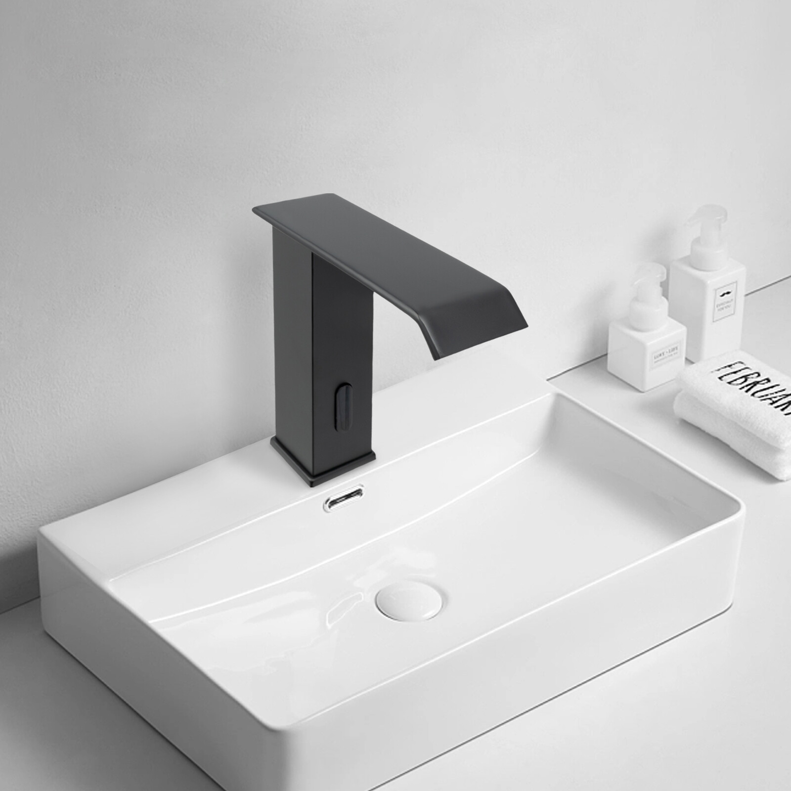 Touchless Waterfall Bathroom Faucet with Infrared Sensor for Easy Use
