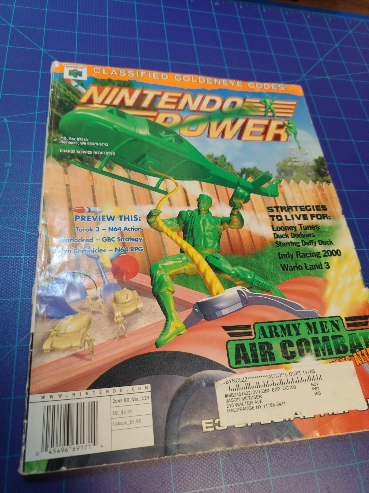 Nintendo Power Magazine Volume 133 June 2000 Attached Poster Army Men Air Combat