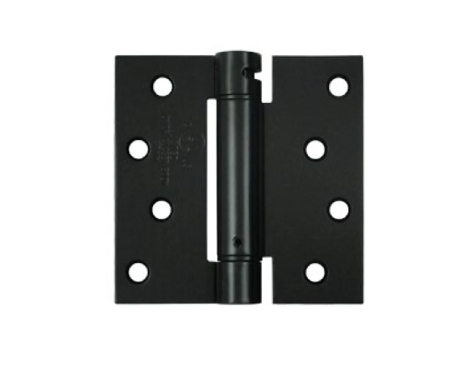Deltana DSH44U1B 4" x 4" Square Corner Mortise Spring Hinge - Black