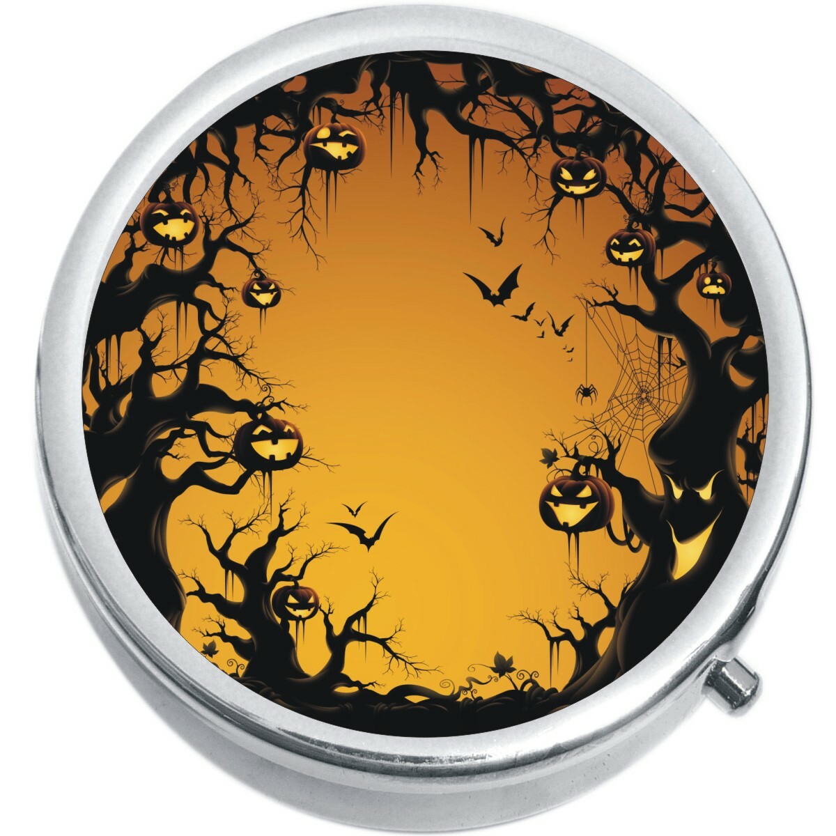 Scary Night Halloween Medicine Vitamin Pill Box