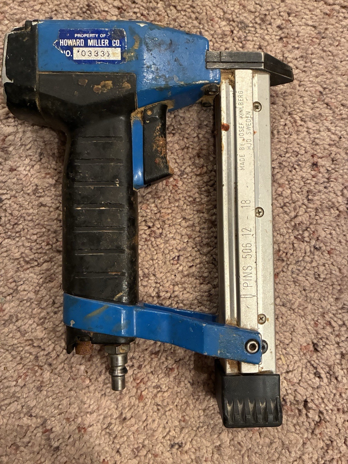 Josef Kihlberg JK 21 Pneumatic Upholstery Stapler Air Tool 506/12-18 MPN