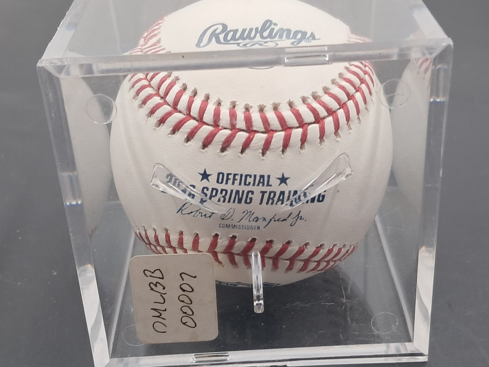 Justin Bour Autographed Baseball Official 2016 Spring Training Marlins Phillies