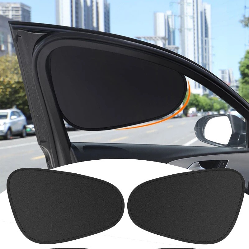 2 For Mini Cooper Car Side Window Sun Shade Static Cling UV Block Visor Extender